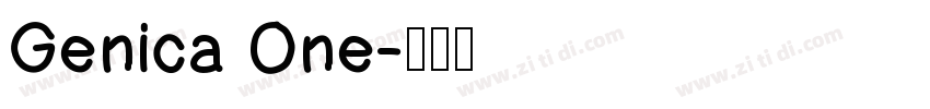 Genica One字体转换